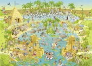 Nile Habitat - A 1000 Piece Funky Zoo Jigsaw Puzzle by Marino Degano - HEYE-29693 - Thumbnail Image