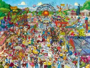 Oktoberfest  - A 1500 Piece Cartoon im Dreieck Jigsaw Puzzle by Christoph Schöne - HEYE-29842 - Thumbnail Image