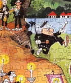 Procession - A 500 Piece Artist Jigsaw Puzzle by Mario Miranda - Image 4 Thumbnail