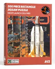 Night Launch GSLV MKII - A 500 Piece ISRO Jigsaw Puzzle by A47 - Thumbnail Image