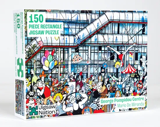 George Pompidou Centre - A 150 Piece Artist Jigsaw Puzzle by Mario Miranda - Image 1