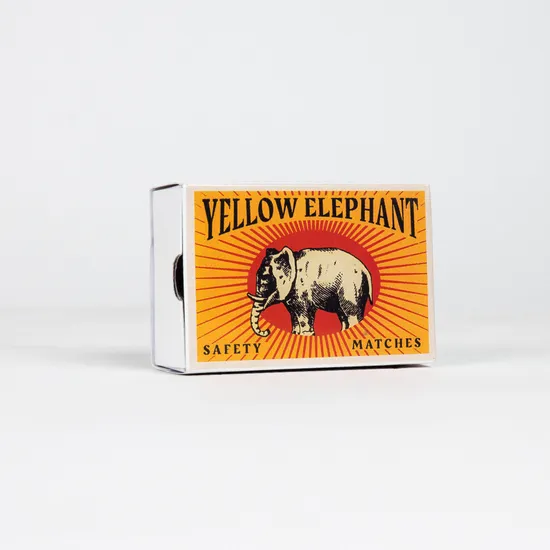 Yellow Elephant - A 99 Piece Matchbox Jigsaw Puzzle by Murtaza M. Bookwala - Image 1