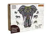 Marvelous Wooden Elephant - A 56 Piece Wooden Puzzles Jigsaw Puzzle - Thumbnail Image