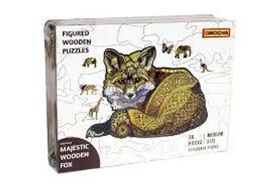 Majestic Wooden Fox - A 56 Piece Wooden Puzzles Jigsaw Puzzle - Image 1