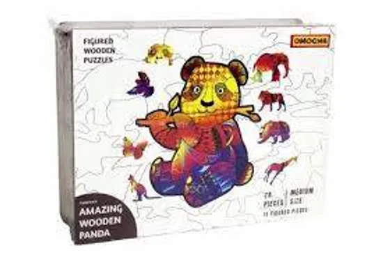 Amazing Wooden Panda - A 78 Piece Wooden Puzzles Jigsaw Puzzle - Image 1