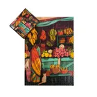 Market Woman & Cat - A 1000 Piece Artist Jigsaw Puzzle by Chaaya Prabhat - Image 2 Thumbnail