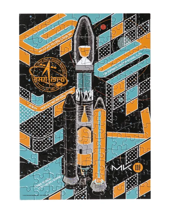 GSLV MKIII - A 150 Piece ISRO Jigsaw Puzzle by A47 - Image 2
