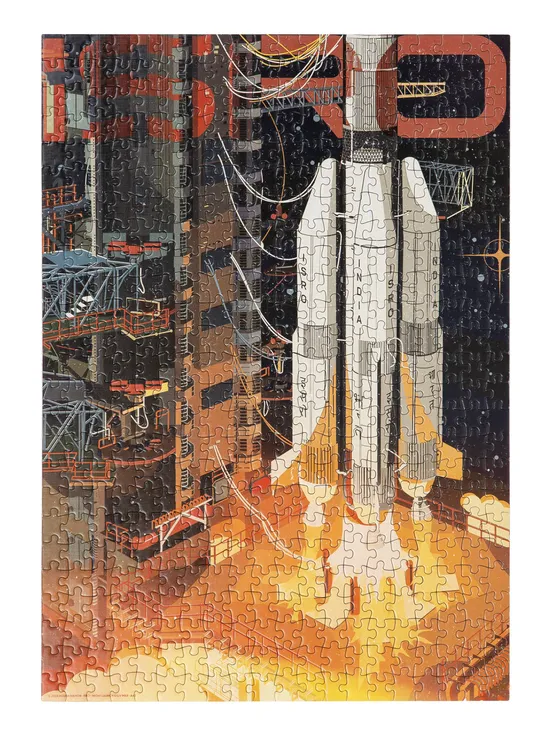 Night Launch GSLV MKII - A 500 Piece ISRO Jigsaw Puzzle by A47 - Image 2
