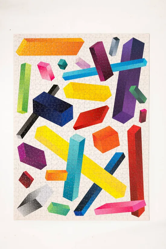 Cubical Cascade - A 1000 Piece Pieceful Collection Jigsaw Puzzle by JSN Studio - Image 4