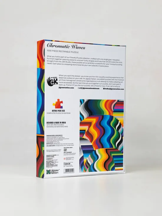 Chromatic Waves - A 1000 Piece Pieceful Collection Jigsaw Puzzle by JSN Studio - Image 3