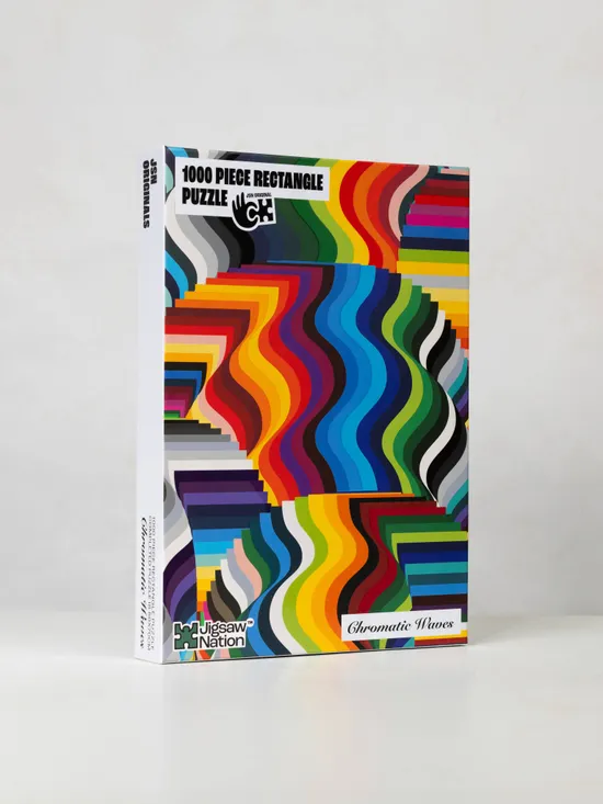 Chromatic Waves - A 1000 Piece Pieceful Collection Jigsaw Puzzle by JSN Studio - Image 2