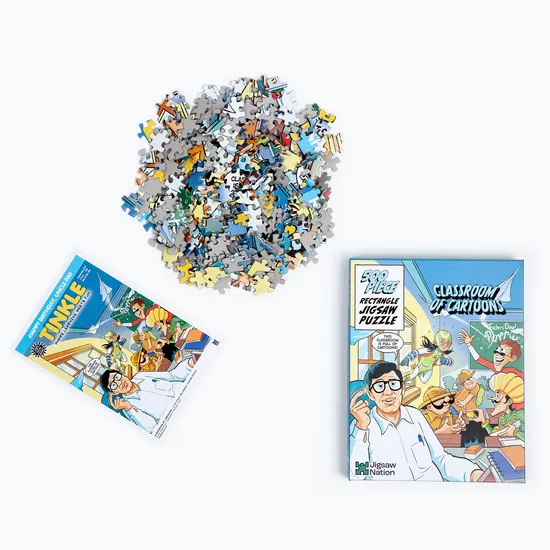 Classroom of Cartoons - A 500 Piece Tinkle Jigsaw Puzzle by Tinkle - Image 3