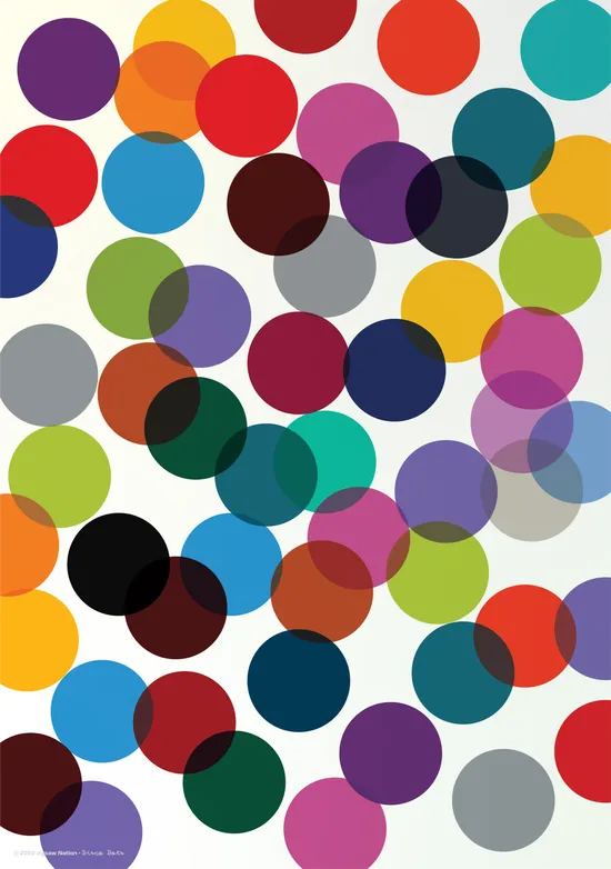 Disco Dots - A 500 Piece Pieceful Collection Jigsaw Puzzle by JSN Studio - Image 1