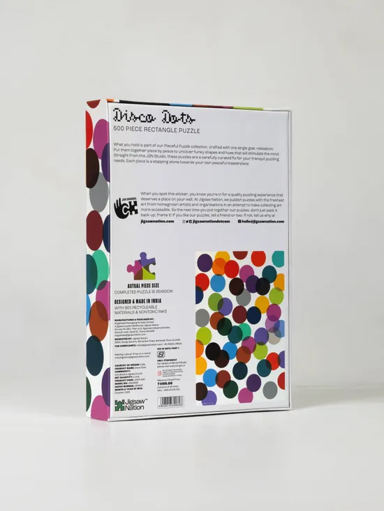 Disco Dots - A 500 Piece Pieceful Collection Jigsaw Puzzle by JSN Studio - Image 3