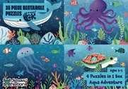 Aqua Adventure - 4 in 1 - A 35 Piece Kids Jigsaw Puzzle by JSN Studio - Thumbnail Image