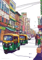 Streets - A 150 Piece Artist Jigsaw Puzzle by Jobin Varghese - Image 1 Thumbnail