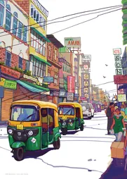 Streets - A 150 Piece Artist Jigsaw Puzzle by Jobin Varghese - Thumbnail Image