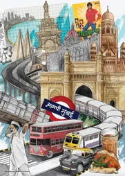 Bombay Meri Jaan - A 150 Piece Artist Jigsaw Puzzle by Jit Chowdhury - Thumbnail Image