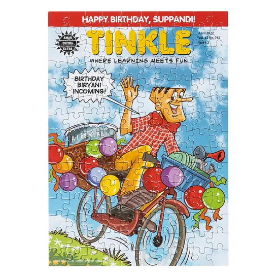 Suppandi's Birthday Shenanigans - A 150 Piece Tinkle Jigsaw Puzzle by Tinkle - Image 2