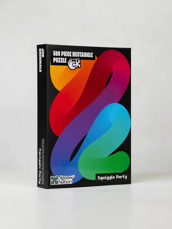 Squiggle Party - A 500 Piece Pieceful Collection Jigsaw Puzzle by JSN Studio - Image 2