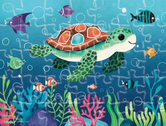 Aqua Adventure - 4 in 1 - A 35 Piece Kids Jigsaw Puzzle by JSN Studio - Image 5
