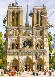 Vive Notre Dame! - A 1000 Piece Cartoon Classics Jigsaw Puzzle by Jean-Jacques Loup - HEYE-29905 - Thumbnail Image