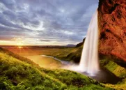 Seljalandsfoss Waterfall - A 1000 Piece Edition Alexander von Humboldt Jigsaw Puzzle - HEYE-29769 - Thumbnail Image