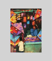 Kite Market - A 500 Piece Artist Jigsaw Puzzle by Chaaya Prabhat - Thumbnail Image