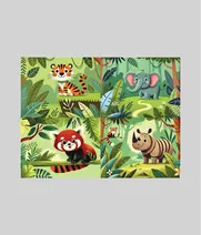 Forest Friends - 4 in 1 - A 35 Piece Kids JSN Junior Jigsaw Puzzle by Murtaza M. Bookwala - JSN-JR-FF-001 - Thumbnail Image