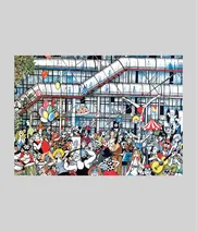 George Pompidou Centre - A 150 Piece Artist Jigsaw Puzzle by Mario Miranda - JSN-MM-GPC-001 - Thumbnail Image