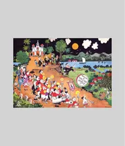 Procession - A 500 Piece Artist Jigsaw Puzzle by Mario Miranda - Thumbnail Image